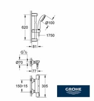 GROHE GROHTHERM 1000 PACK DUCHA